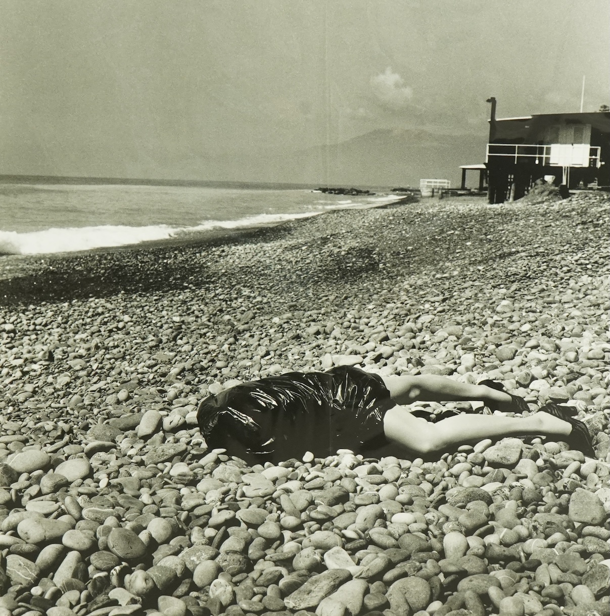 Helmut Newton (1920-2004), Tina and Michael Chow & On the beach, Bordighera, photolithographs (2), 46 x 46cm